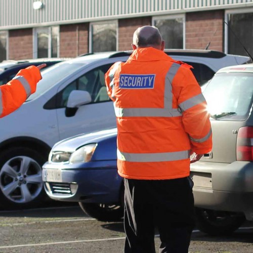 Security guards in car park